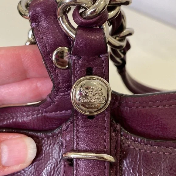 Coach Tribeca Double Strap Patent Leather Tote Shoulder Bag 14123‎ Authentic - Picture 6 of 16